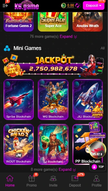 K6CLUB GAME Dashboard Image